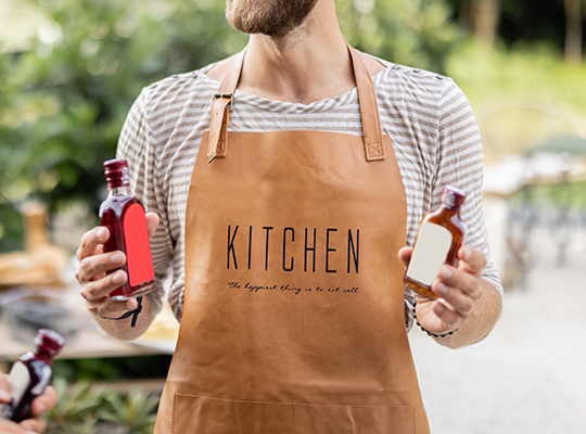 Printed custom apron